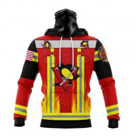 Personalized Pittsburgh Penguins Honor Firefighter Uniform Masked Bandana Jersey