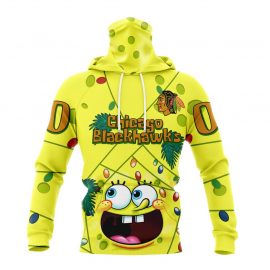 Personalized Chicago Unique BlackHawks Design With Spongebob Masked Bandana Jersey