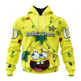 Personalized Dallas Stars Specialized Design With Spongebob Custom Jersey