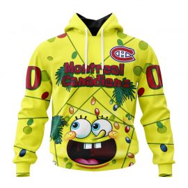 Personalized Montreal Canadiens Specialized Design With Spongebob Custom Jersey