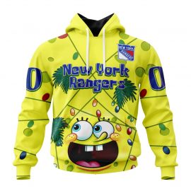 Personalized New York Unique Rangers Design With Spongebob Custom Jersey