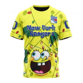 Personalized New York Unique Rangers Design With Spongebob Short Sleeve