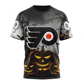 Personalized Philadelphia Flyers Design For Halloween Short Sleeve
