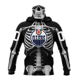 Personalized Edmonton Unique Oilers Skeleton Design For Halloween Bandana Jersey
