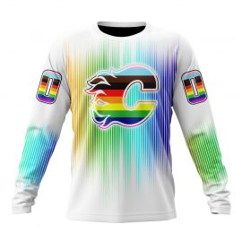 Personalized Calgary Flames Unique Pride Month Design Long Sleeve