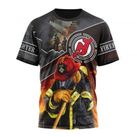 Personalized New Jersey Unique Devils Firefighter We Will Never Forget Tshirt