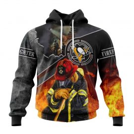 Personalized Pittsburgh Penguins Firefighter We Will Never Forget Jersey