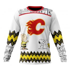 Personalized Calgary Flames Unique Special Snoopy Design Long Sleeve