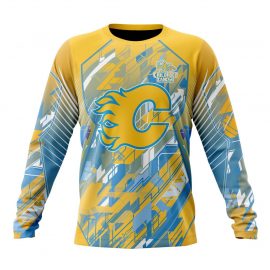 Personalized Calgary Flames Unique Fearless Childhood Cancers Long Sleeve