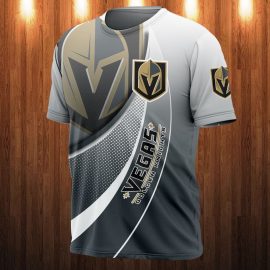 Vegas Golden Knights Big Logo Design Unique Short Sleeve I