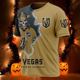 Vegas Golden Knights Big Logo Design Unique Short Sleeve VI
