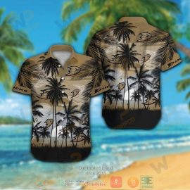 Anaheim Ducks Tropical Flowers Design Hawaiian Style Button Shirt I
