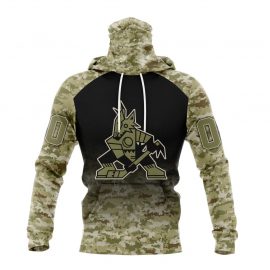 Personalized Arizona Coyotes Camo Design For Veterans Day Bandana Jersey
