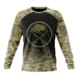 Personalized Buffalo Sabres Camo Design For Veterans Day Long Sleeve