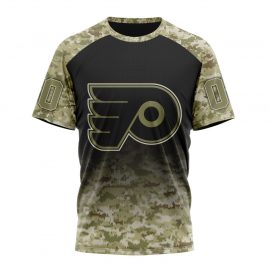 Personalized Philadelphia Flyers Camo Design For Veterans Day Short Sleeve