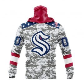 Personalized Seattle Kraken Camo Design Veterans Day Bandana Jersey