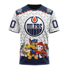 Personalized Edmonton Unique Oilers Paw Patrol Design Short Sleeve