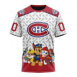 Personalized Montreal Canadiens Unique Paw Patrol Design Short Sleeve