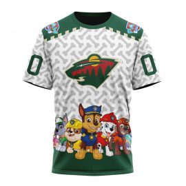 Personalized Minnesota Wild Unique Paw Patrol Design Short Sleeve