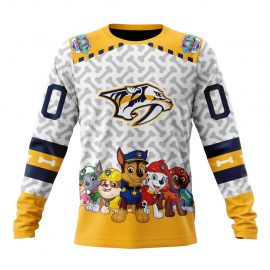 Personalized Nashville Predators Unique Paw Patrol Design Long Sleeve
