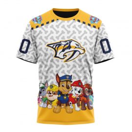 Personalized Nashville Predators Unique Paw Patrol Design Short Sleeve