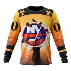 Personalized New York Islanders Special Zombie Design For Halloween Long Sleeve