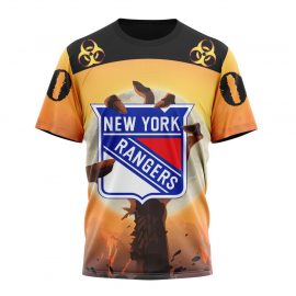 Personalized New York Unique Rangers Special Zombie Design For Halloween Short Sleeve