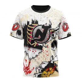 Personalized New Jersey Unique Devils Special Zombie Style For Halloween Short Sleeve
