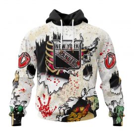 Personalized New York Unique Rangers Special Zombie Style For Halloween Custom Jersey
