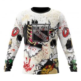 Personalized New York Unique Rangers Special Zombie Style For Halloween Long Sleeve