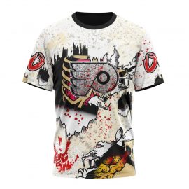 Personalized Philadelphia Flyers Special Zombie Style For Halloween Short Sleeve