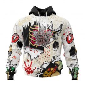 Personalized Toronto Unique Maple Leafs Special Zombie Style For Halloween Custom Jersey