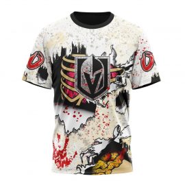Personalized Vegas Golden Knights Special Zombie Style For Halloween Short Sleeve