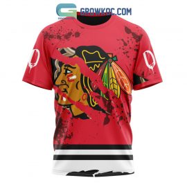 Personalized Chicago Unique BlackHawks Your Ribs For Halloween Design Short Sleeve