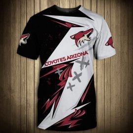 Arizona Coyotes Thunder Design Unique White Red Short Sleeve II