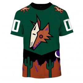 Personalized Name Number Arizona Coyotes Classic Style Unique Short Sleeve