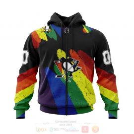 Personalized Pittsburgh Penguins Design With Love LGBT Pride Custom Jersey II