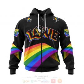Personalized Pittsburgh Penguins Design With Love LGBT Pride Custom Jersey I