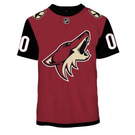Personalized Name Number Arizona Coyotes Home Jersey Short Sleeve