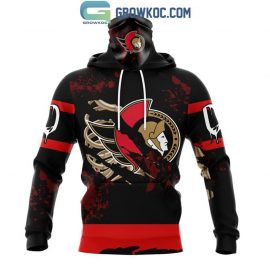Ottawa Senators Personalized Design With Your Ribs For Halloween Bandana Jersey