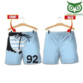 Racing 92 Cool Light Blue Design Racing Style Unique Men Shorts I