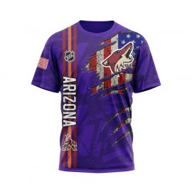 Arizona Coyotes Personalized Scratch Design Unique Short Sleeve