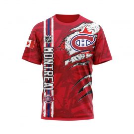 Montreal Canadiens Personalized Scratch Design Unique Short Sleeve