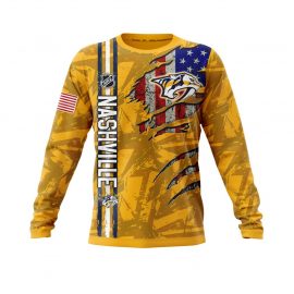 Nashville Predators Personalized Scratch Design Unique Long Sleeve