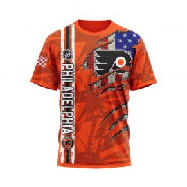 Philadelphia Flyers Personalized Scratch Design Unique Short Sleeve
