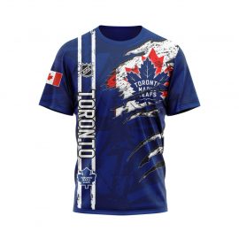 Toronto Unique Maple Leafs Personalized Scratch Design Short Sleeve