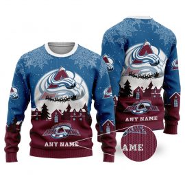 Personalized Colorado Unique Avalanche Christmas Ugly Sweater Design Show Your Spirit