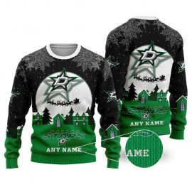 Personalized Dallas Stars Christmas Ugly Sweater Design Show Your Spirit