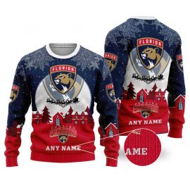 Personalized Florida Panthers Christmas Ugly Sweater Design Show Your Spirit