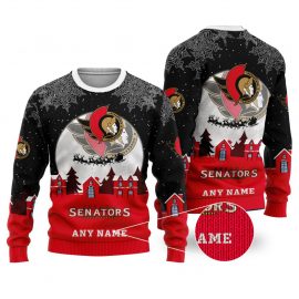 Personalized Ottawa Senators Christmas Ugly Sweater Design Show Your Spirit